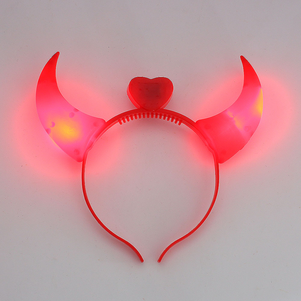 샤이닝 LED 악마 머리띠 발광 파티 이벤트용품 붉은악마머리띠 악마뿔머리띠 발광머리띠