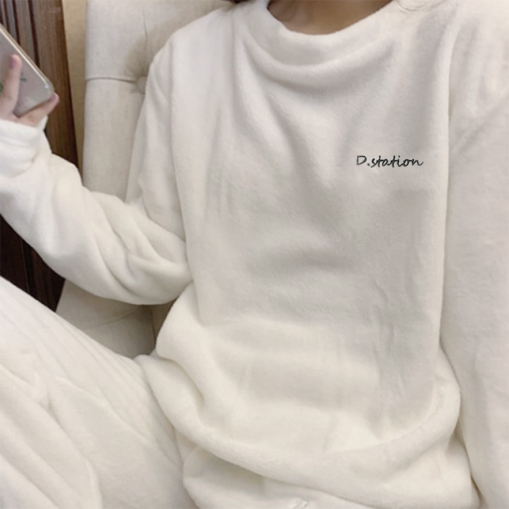 소프트 극세사 맨투맨 수면잠옷 홈웨어 파자마 수면상수면맨투맨 수면잠옷티셔츠
