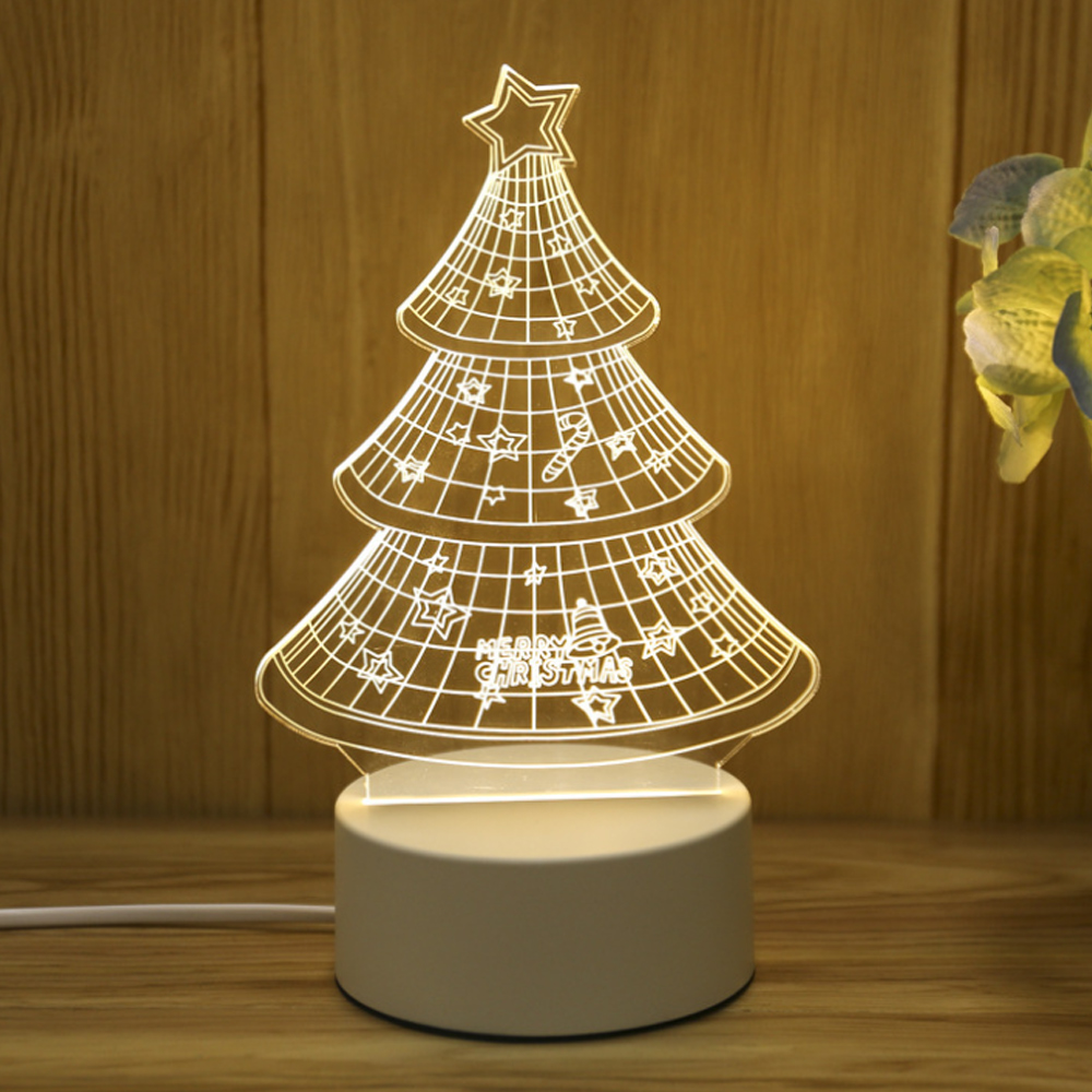 크리스마스 트리 3D 착시 아크릴 무드등 LED 감성조명 크리스마스무드등 LED무드등