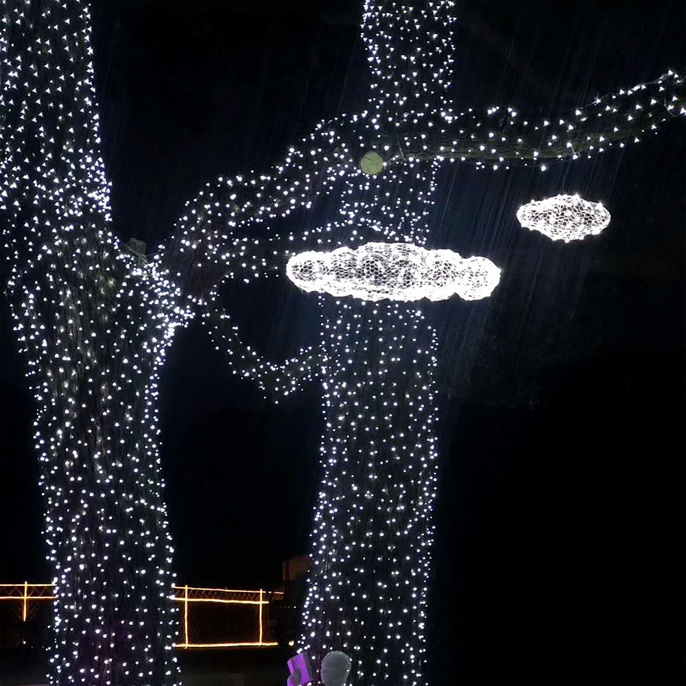 은하수 50구 투명선 LED 백색 지니전구 5M 전원잭 크리스마스 트리전구 트리조명