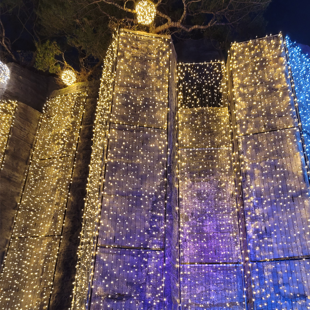은하수 500구 투명선 LED 웜색 지니전구 트리전구 크리스마스 트리조명 크리스마스전구