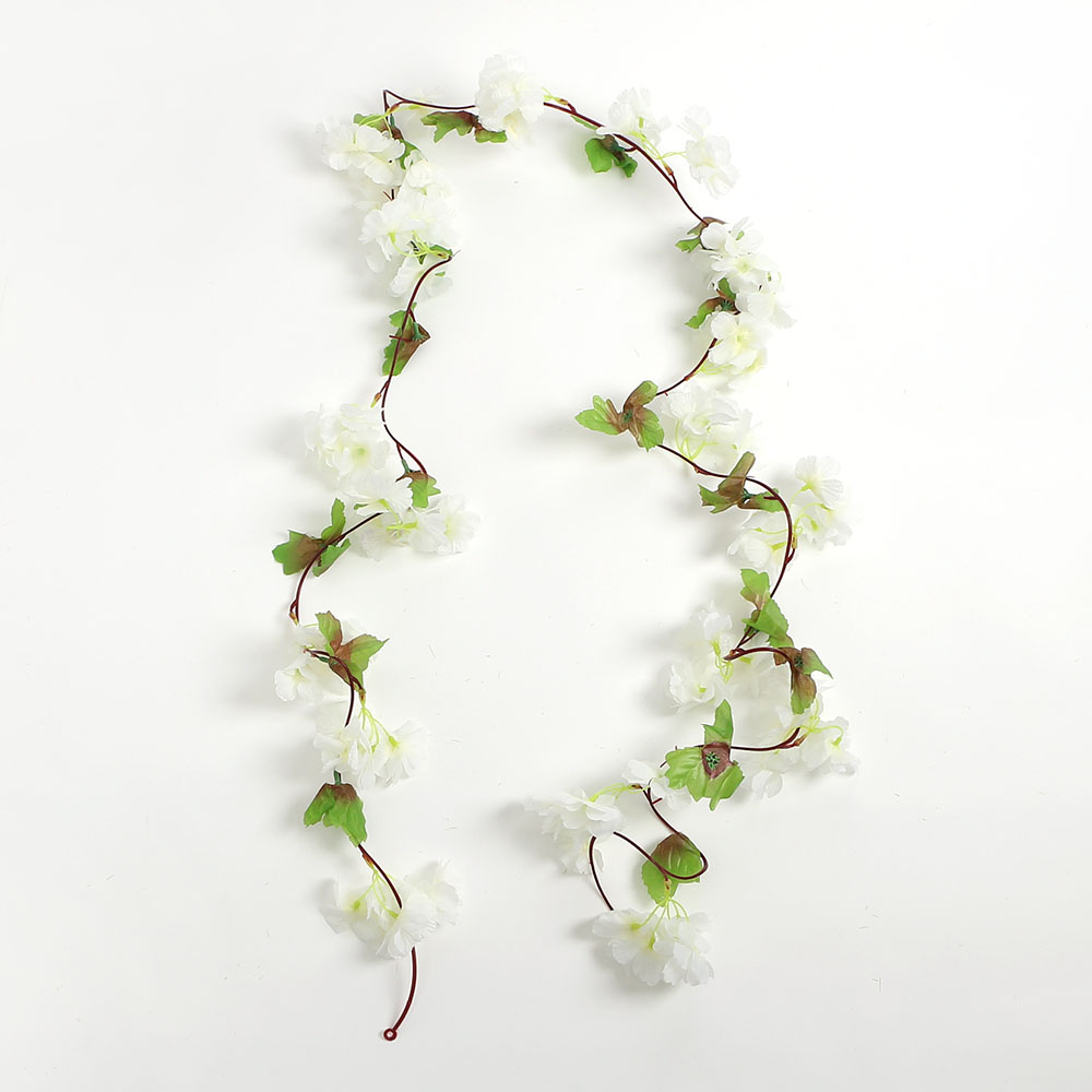 블룸 벚꽃 조화 넝쿨 2p세트 화관 웨딩소품 인조꽃