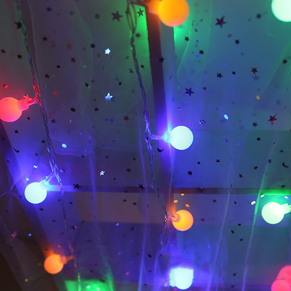 40구 LED 구슬 가랜드 전구 6M 트리 칼라 앵두전구 크리스마스 트리전구 트리조명