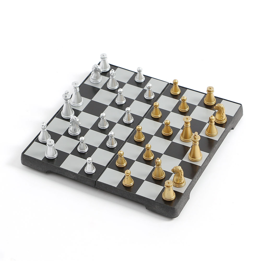 앤티크 접이식 자석 체스 캠핑게임 체스판