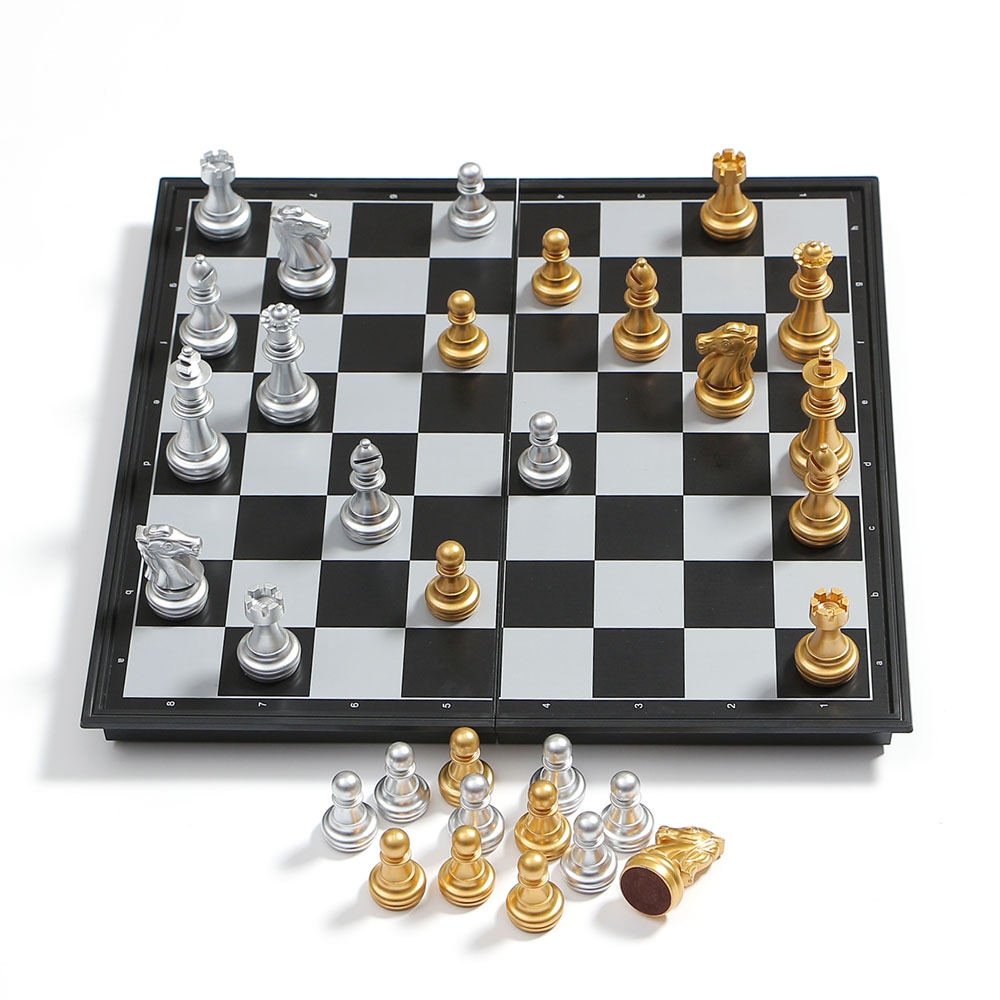 앤티크 접이식 자석 체스 두뇌훈련 체스게임세트