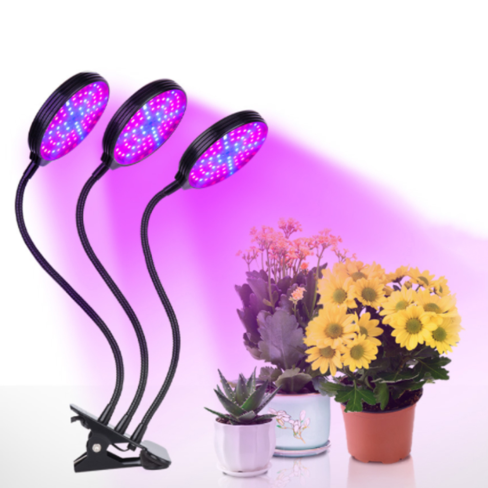 쑥쑥 광합성 LED 식물등 3헤드 식물성장 화분조명 식물생장등 식물성장등 식물조명 식물전구