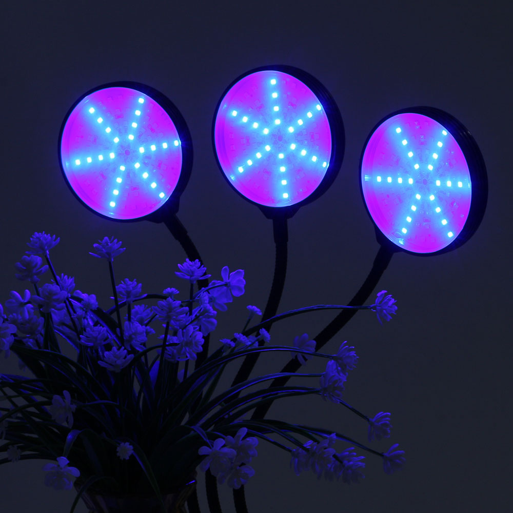 쑥쑥 광합성 LED 식물등 3헤드 식물성장 화분조명 식물생장등 식물성장등 식물조명 식물전구