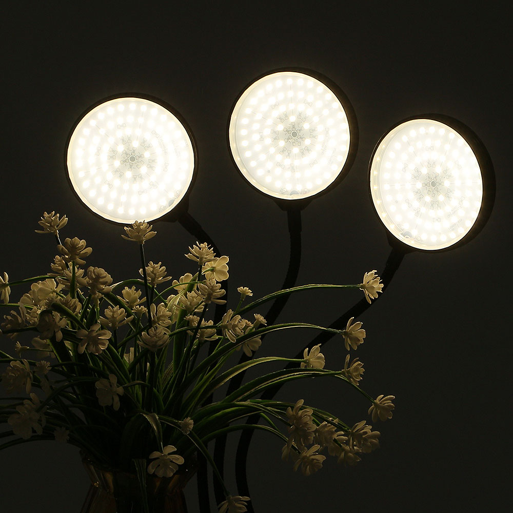 쑥쑥 광합성 LED 식물등 3헤드 웜색 다육이조명 식물생장등 식물성장등 식물조명 식물전구