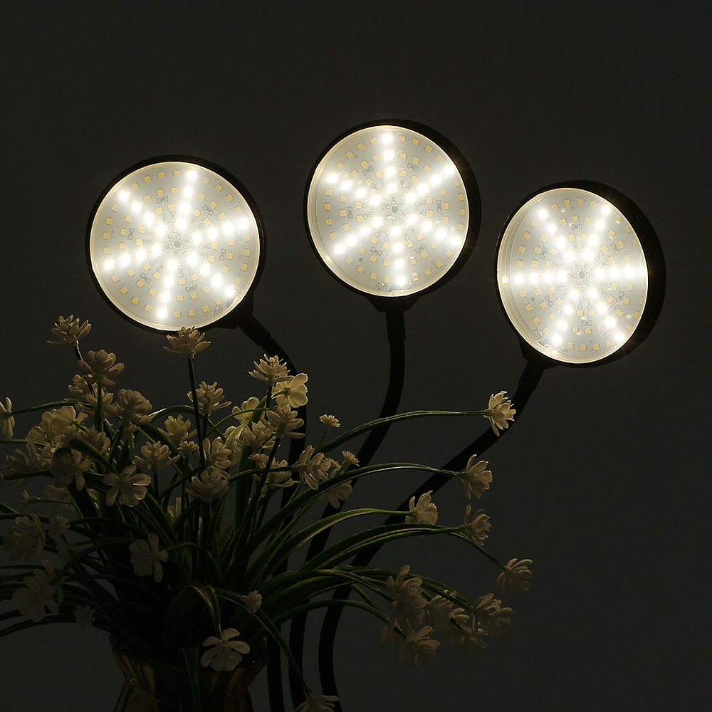 쑥쑥 광합성 LED 식물등 3헤드 웜색 다육이조명 식물생장등 식물성장등 식물조명 식물전구