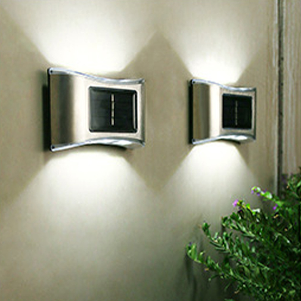 LED 오토 태양광 벽부등 4p세트 무선 태양광외벽등 야외LED벽부등 태양광정원등
