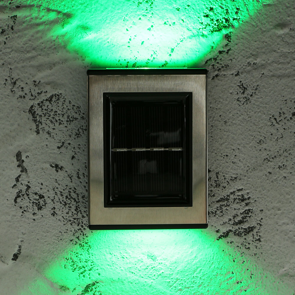 LED 솔라 실버 태양광 벽부등 2p 야외 태양광전등 야외LED벽부등 태양광정원등