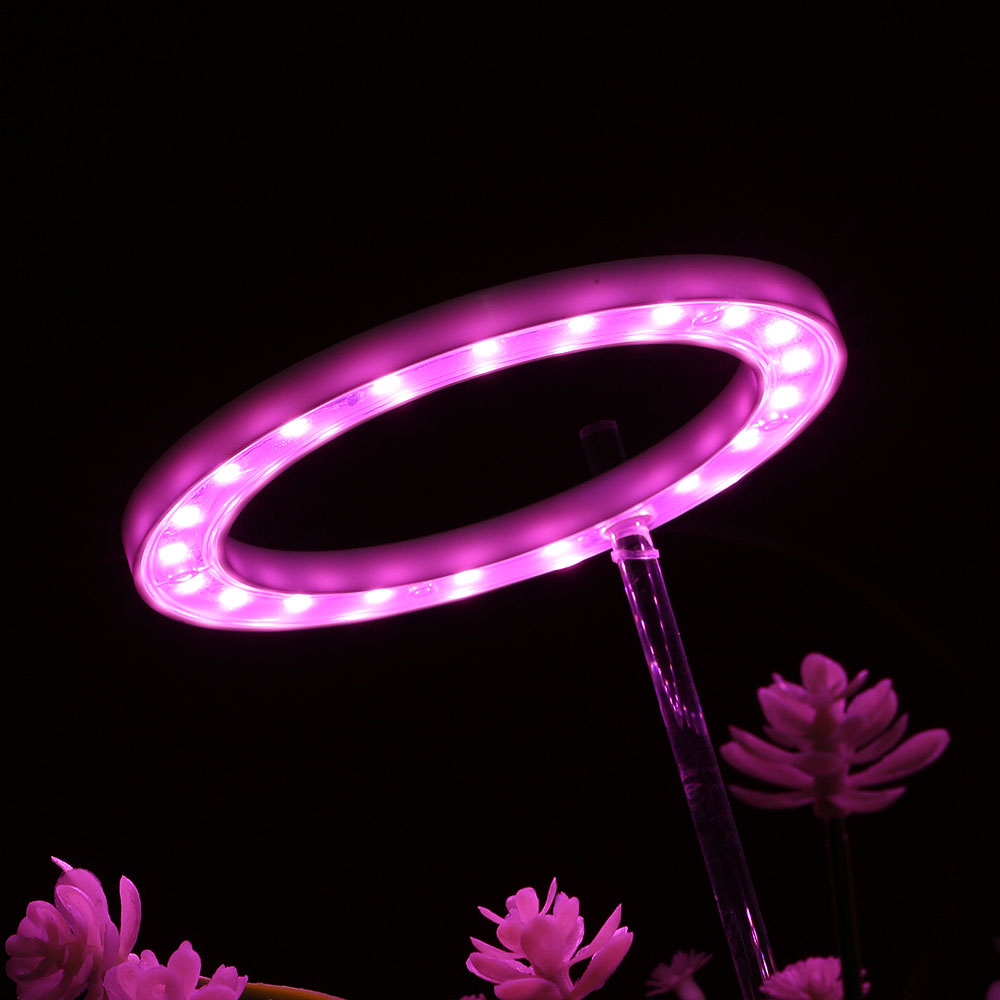 엔젤링 화분 LED 식물등 2헤드 핑크 식물성장 생장 식물생장등 식물성장등 식물조명