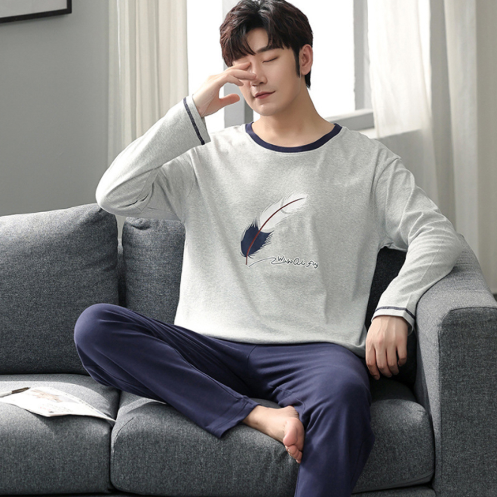 인드림 남성 잠옷세트 XL 이지웨어 남자파자마 면잠옷 파자마세트 실내복세트 홈웨어세트