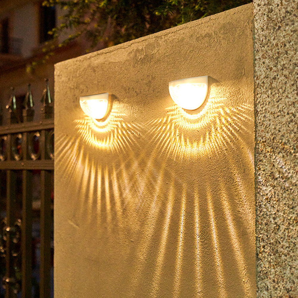 LED 오로라 태양광 벽부등 2p세트 외벽 테라스조명 야외LED벽부등 태양광정원등