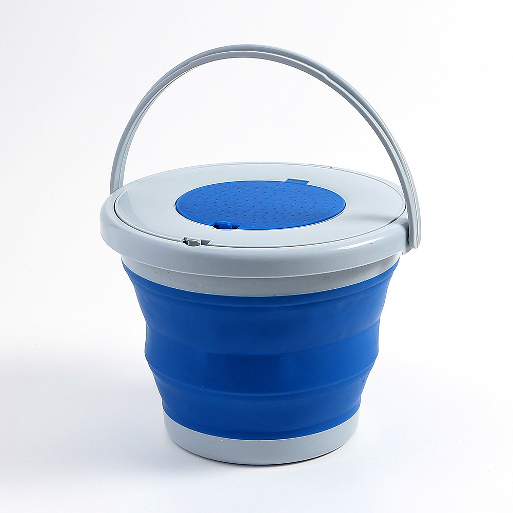 워터풀 접이식 버킷 5L 블루 캠핑 낚시 세차물통 접이식물통 휴대용물통 다용도물통 폴딩물통