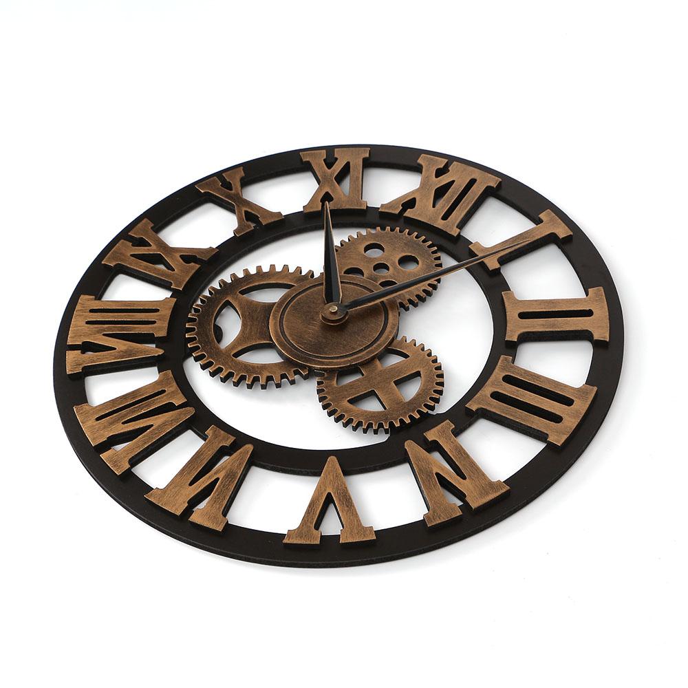 로마숫자 태엽 무소음 벽시계 50cm 원형 엔틱벽시계 벽걸이시계 인테리어시계 인테리어벽시계