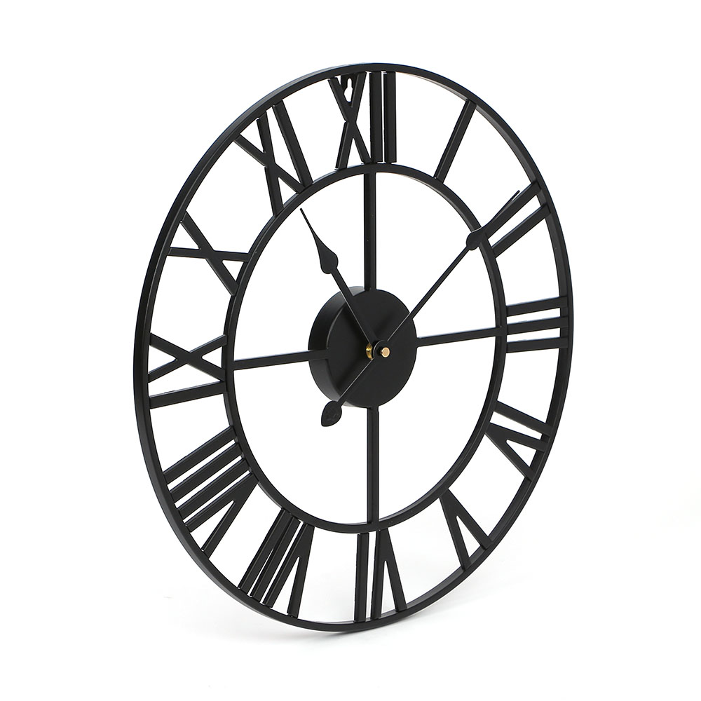 빈티지 로마숫자 무소음 벽시계 40cm 안방 엔틱벽시계 벽걸이시계 인테리어시계