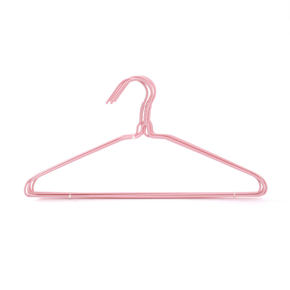 베이직 스틸 옷걸이 5p세트 핑크 슬림옷걸이 논슬립옷걸이 베이직옷걸이 일반옷걸이