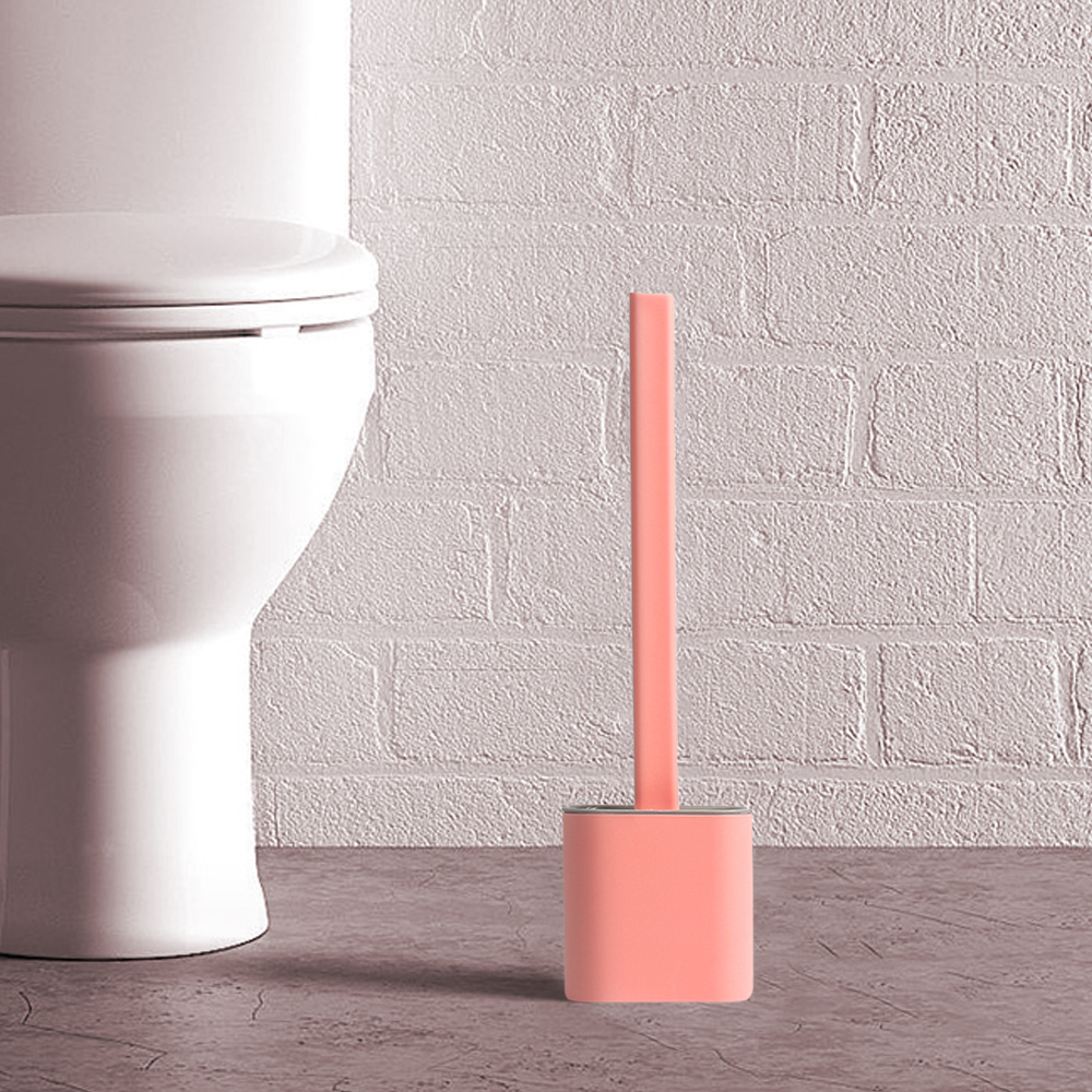 클린업 실리콘 변기솔+케이스 핑크 욕실 청소솔 변기솔 욕실변기청소솔 변기브러쉬 변기용솔