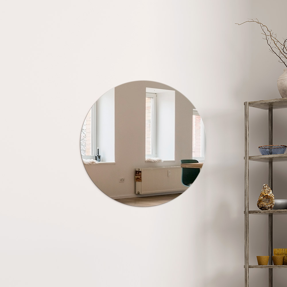 벽에 붙이는 안전 아크릴 거울 40cm 인테리어거울 안전거울 부착식거울 접착식거울 벽거울
