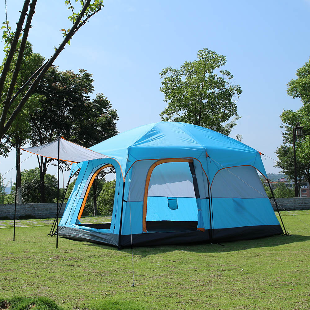 패밀리캠핑 거실형 텐트 투룸 대형 리빙쉘 스카이 캠핑텐트 방수텐트 야영텐트 캠핑용품
