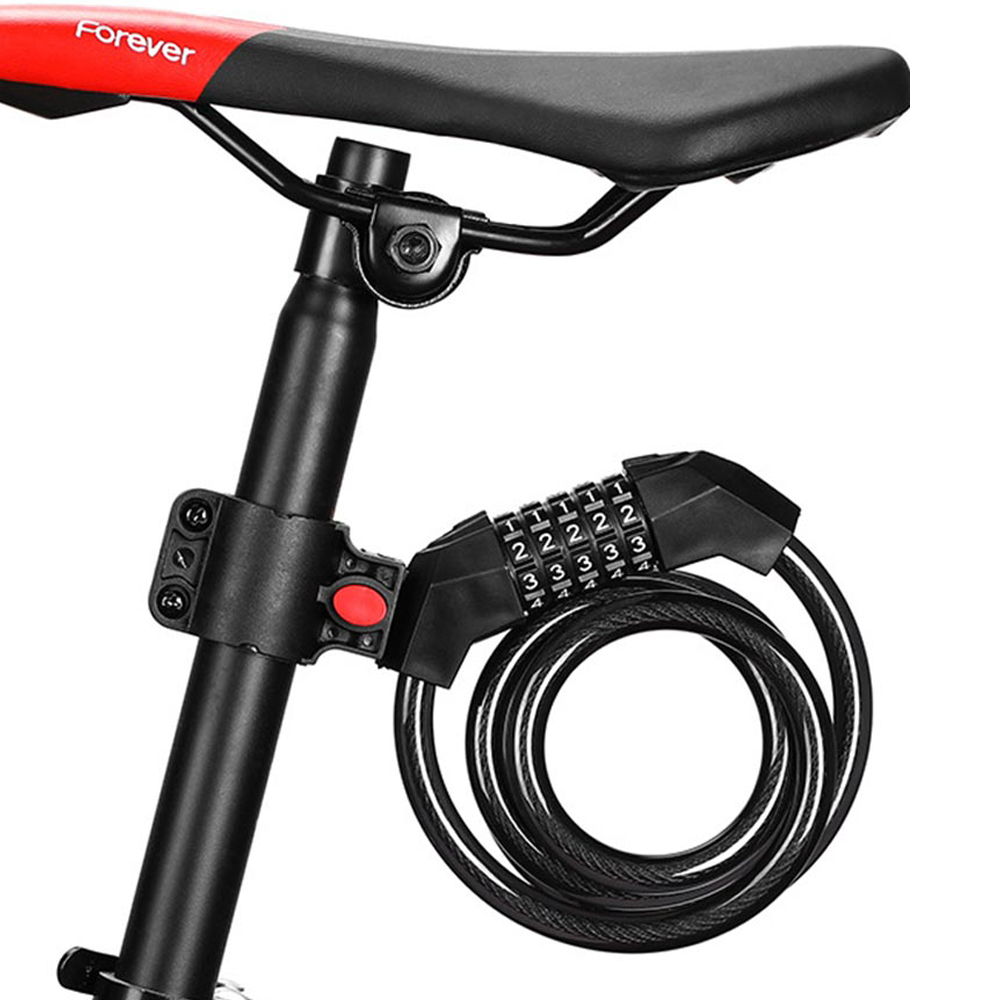 거치형 번호키 자전거자물쇠 120cm 오토바이도난방지 자전거비밀번호자물쇠 자전거번호키