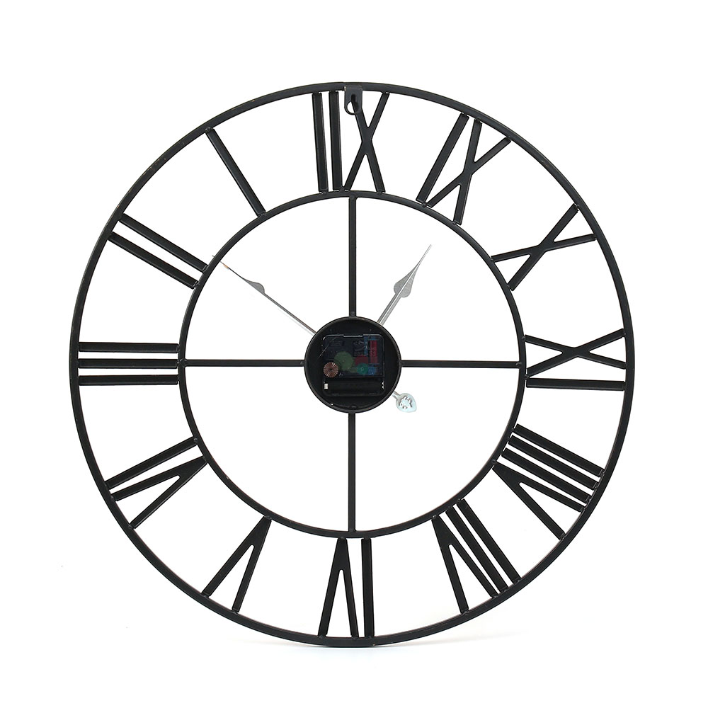 빈티지 로마숫자 무소음 벽시계 50cm 거실 원형벽시계 벽걸이시계 인테리어시계