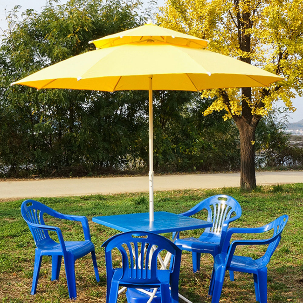 썬샤인 2단 파라솔(230cm) (옐로) 비치 행사장 카페