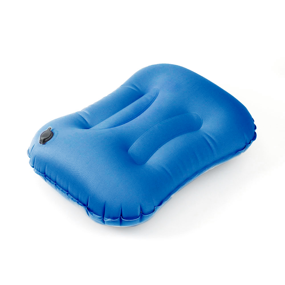 드림캠핑 에어 베개 휴대용 튜브 풍선 캠핑베개 블루 에어캠핑베개 에어배게 여행용베개