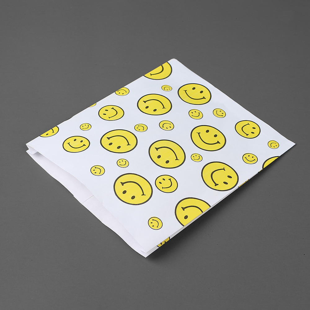 노란 스마일 M형 페이퍼백 90p세트 선물 답례품봉투 종이백 종이봉투 포장봉투 선물포장