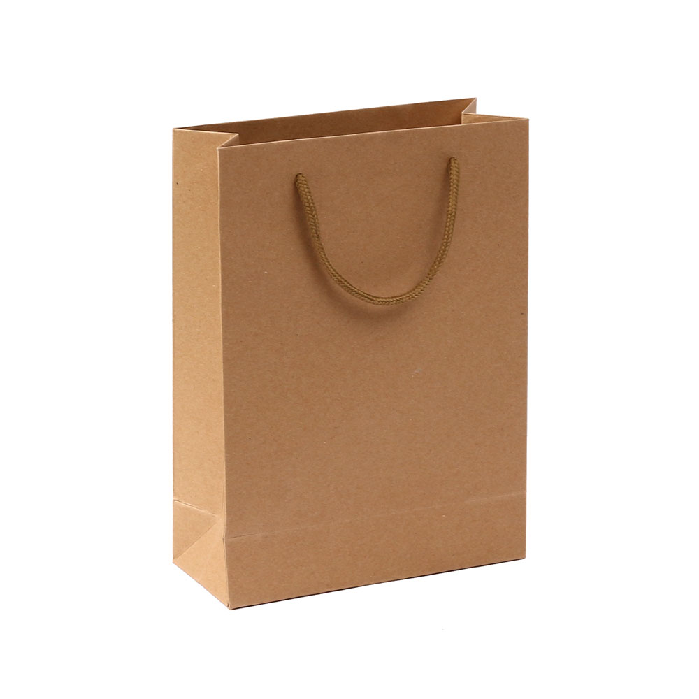 무지 세로형 쇼핑백 10p 20x28cm 브라운 종이백 무지쇼핑백 종이쇼핑백 종이가방