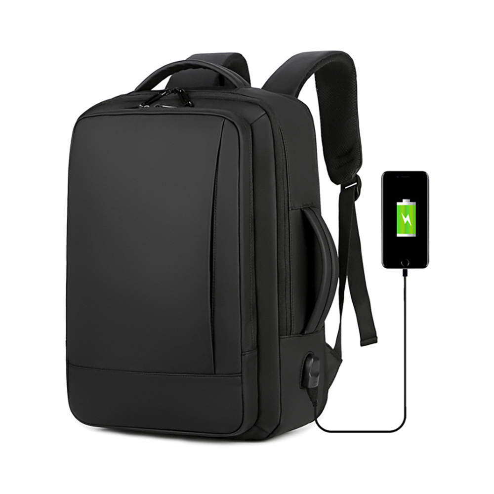 마크 USB충전 확장형 노트북 백팩(블랙) 노트북가방