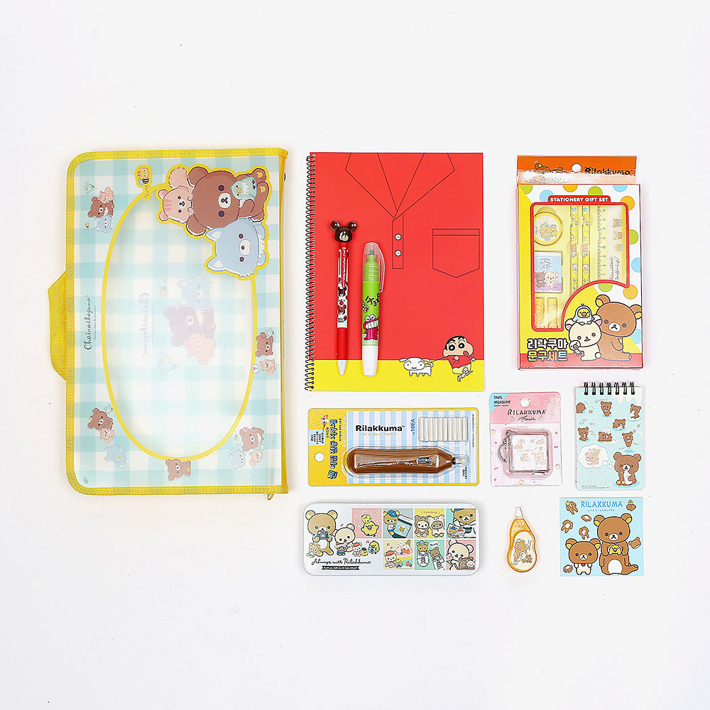 리락쿠마 직사각왕대박 문구세트 어린이선물 학용품