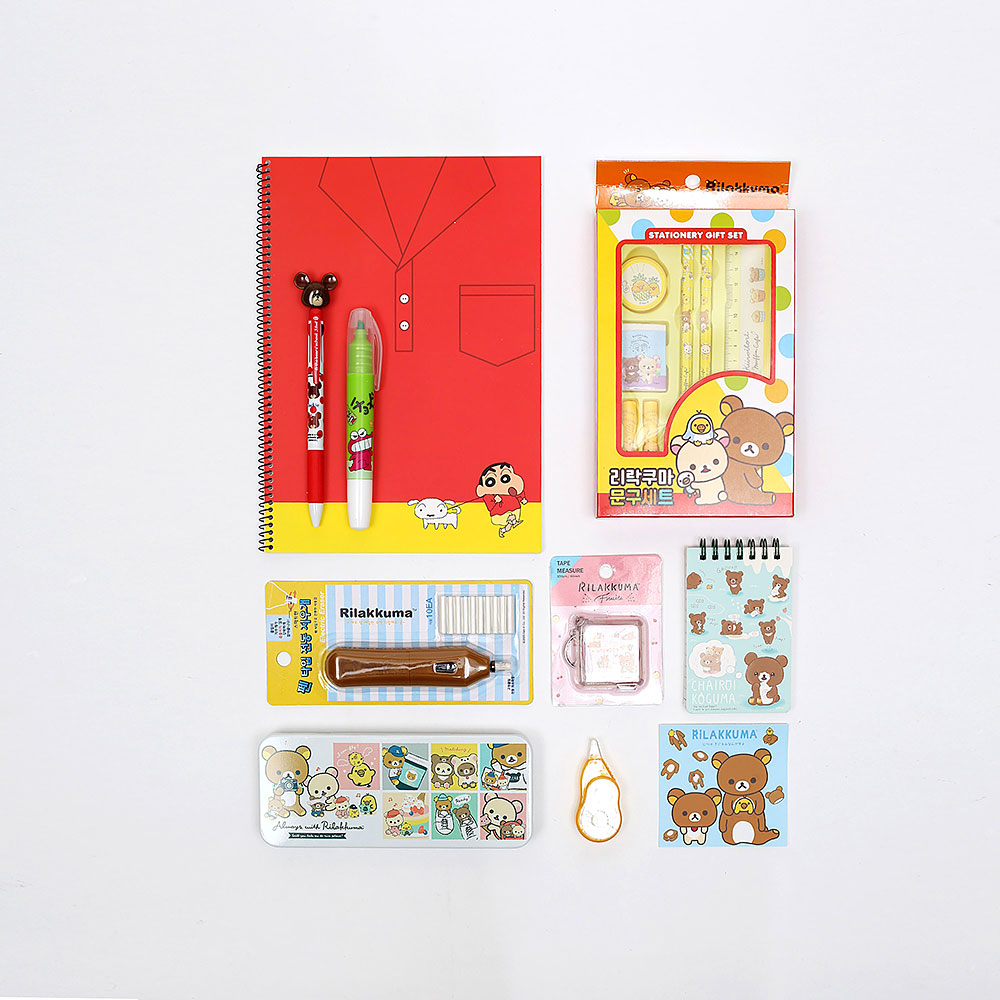 리락쿠마 직사각왕대박 문구세트 어린이선물 학용품