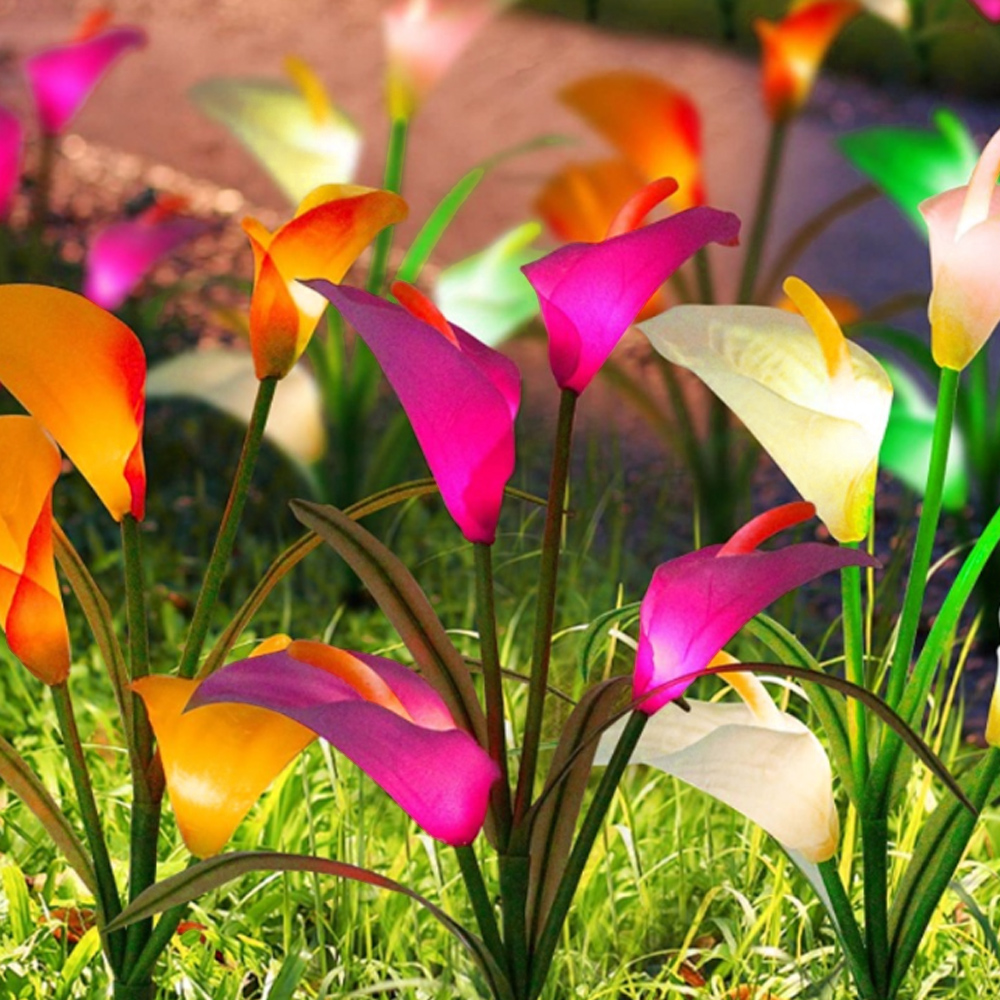 카라 LED 태양광 꽃정원등(퍼플) 꽃조명