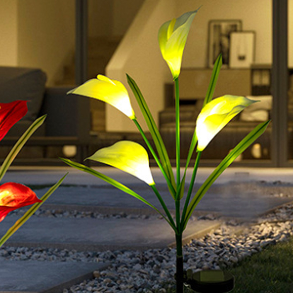 카라 LED 태양광 꽃정원등(화이트) 정원 야외조명