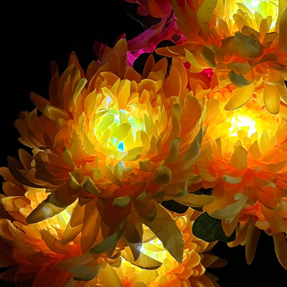 국화 LED 태양광 꽃정원등(옐로우) 조경 LED꽃