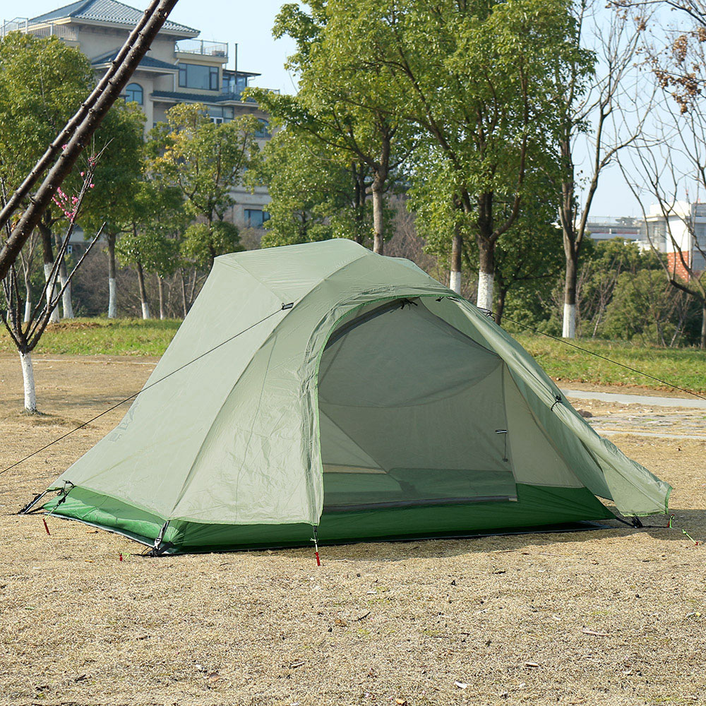 3인용 더블 레이어 초경량 텐트(그린) 비박 백패킹
