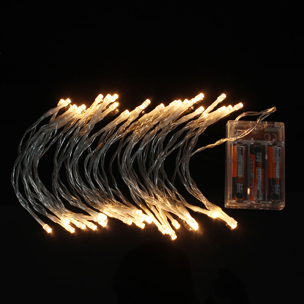 샤인무드 LED 50구 투명선 피켓 전구 웜색 트리 응원