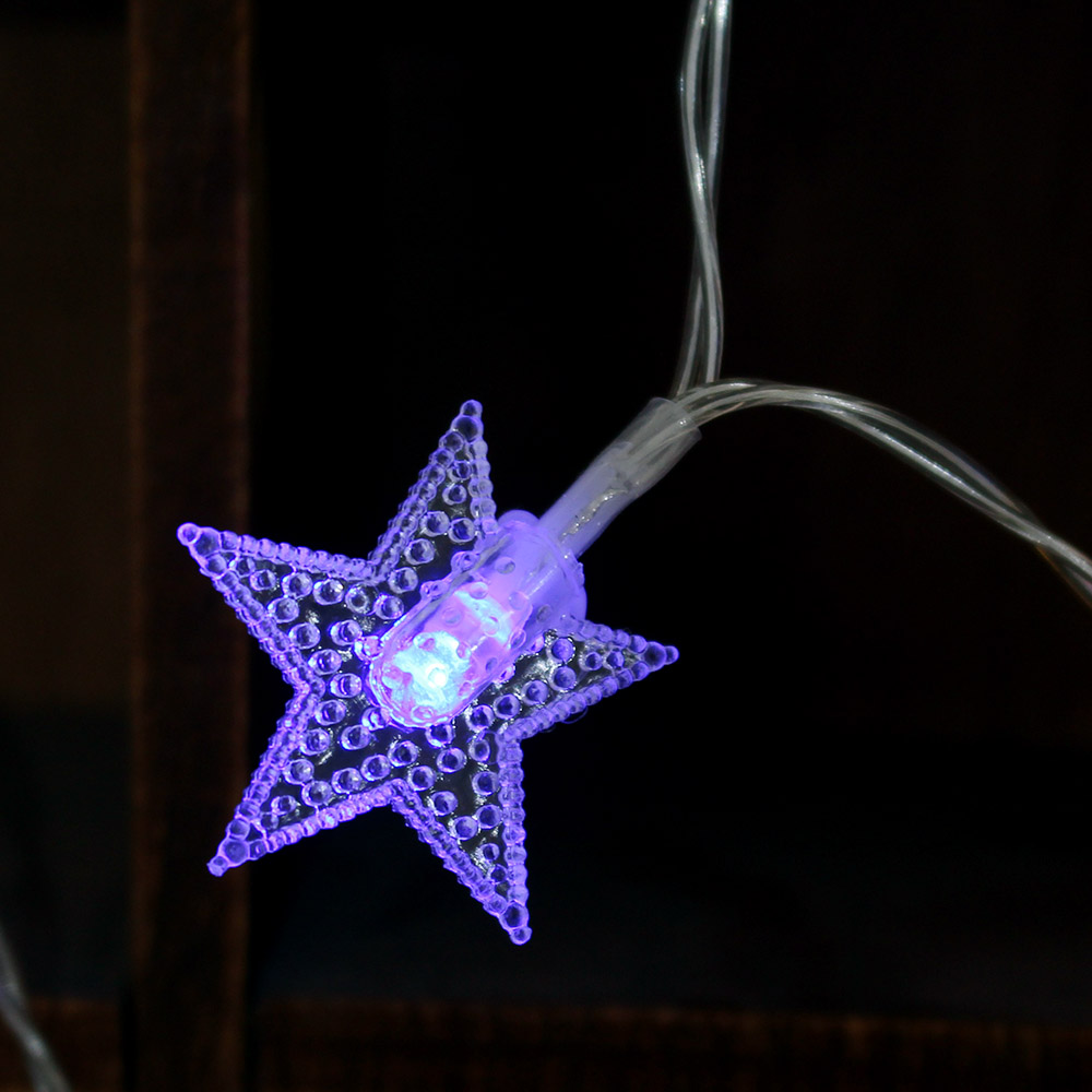 샤인무드 LED 80구 별 가랜드 전구 컬러 파티라이트