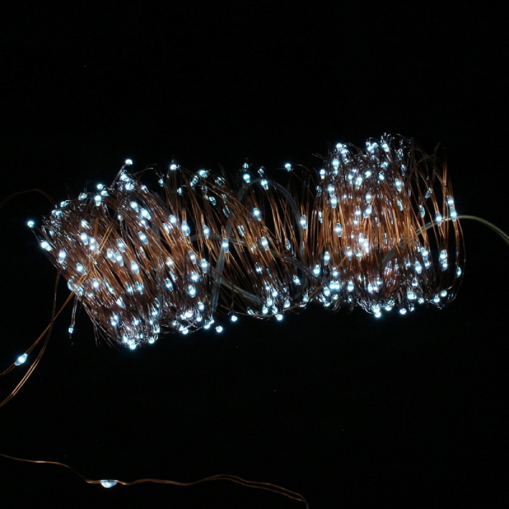 포스원 LED 300구 태양광 반딧불 전구 30m 조경 조명