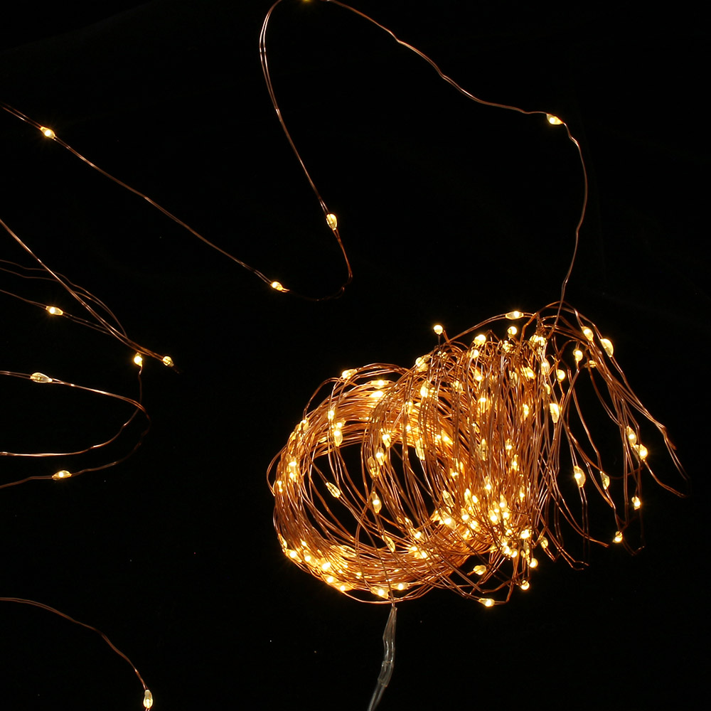 포스원 LED 300구 태양광 반딧불 전구 30m 야외조명