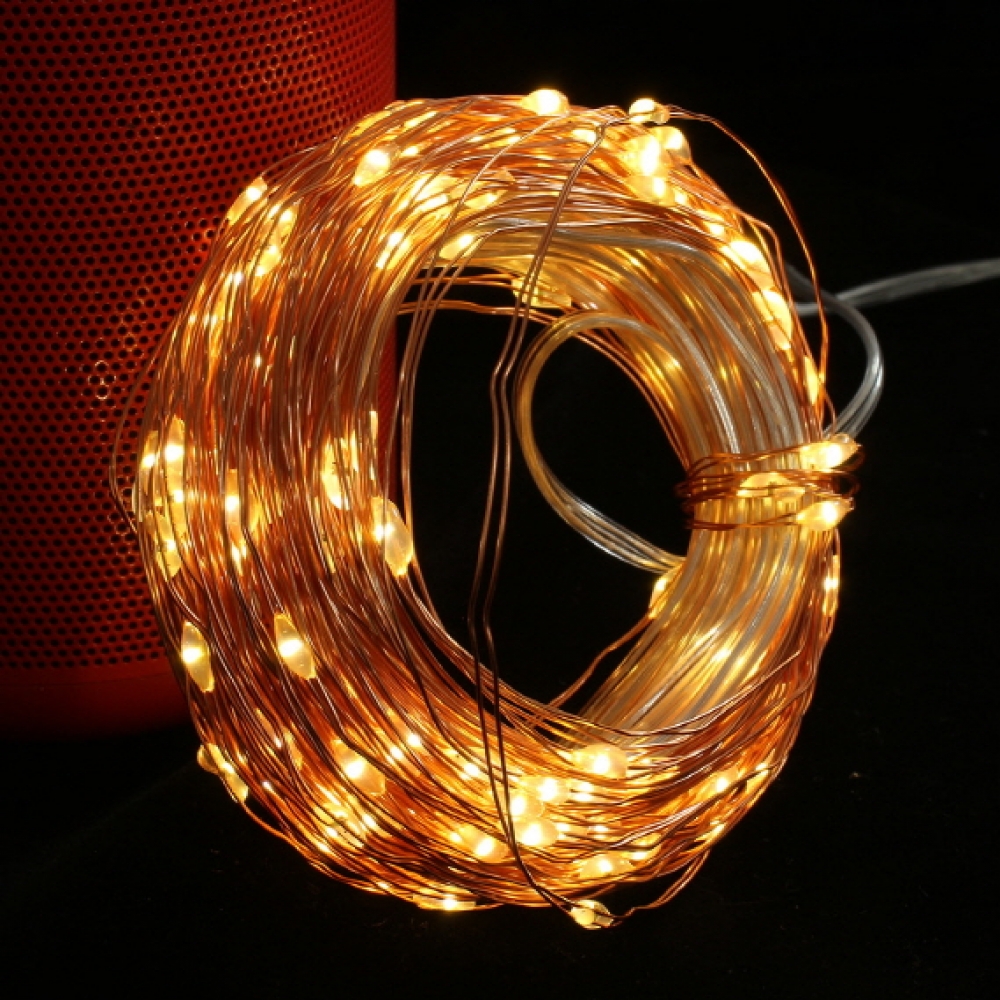포스원 LED 300구 태양광 반딧불 전구 30m 야외조명