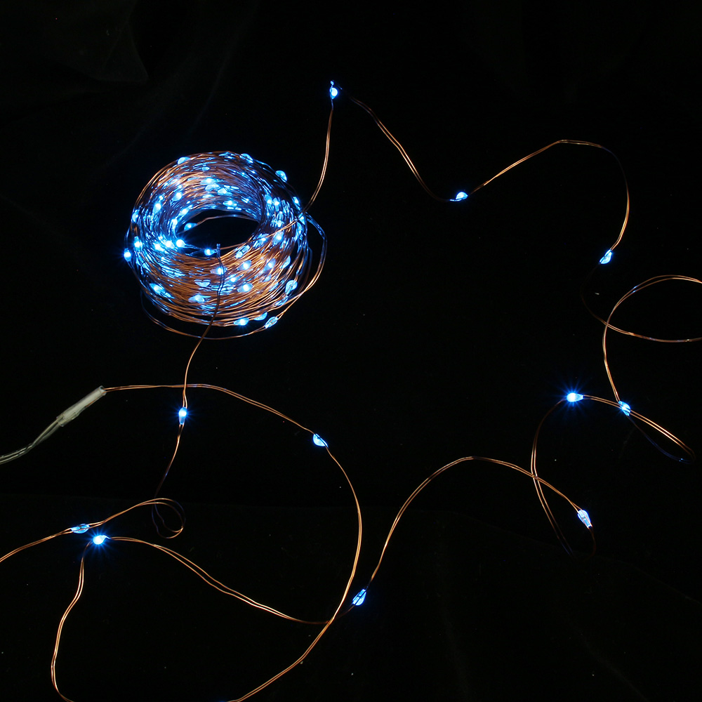 포스원 LED 300구 태양광 반딧불 전구 30m 와이어조명