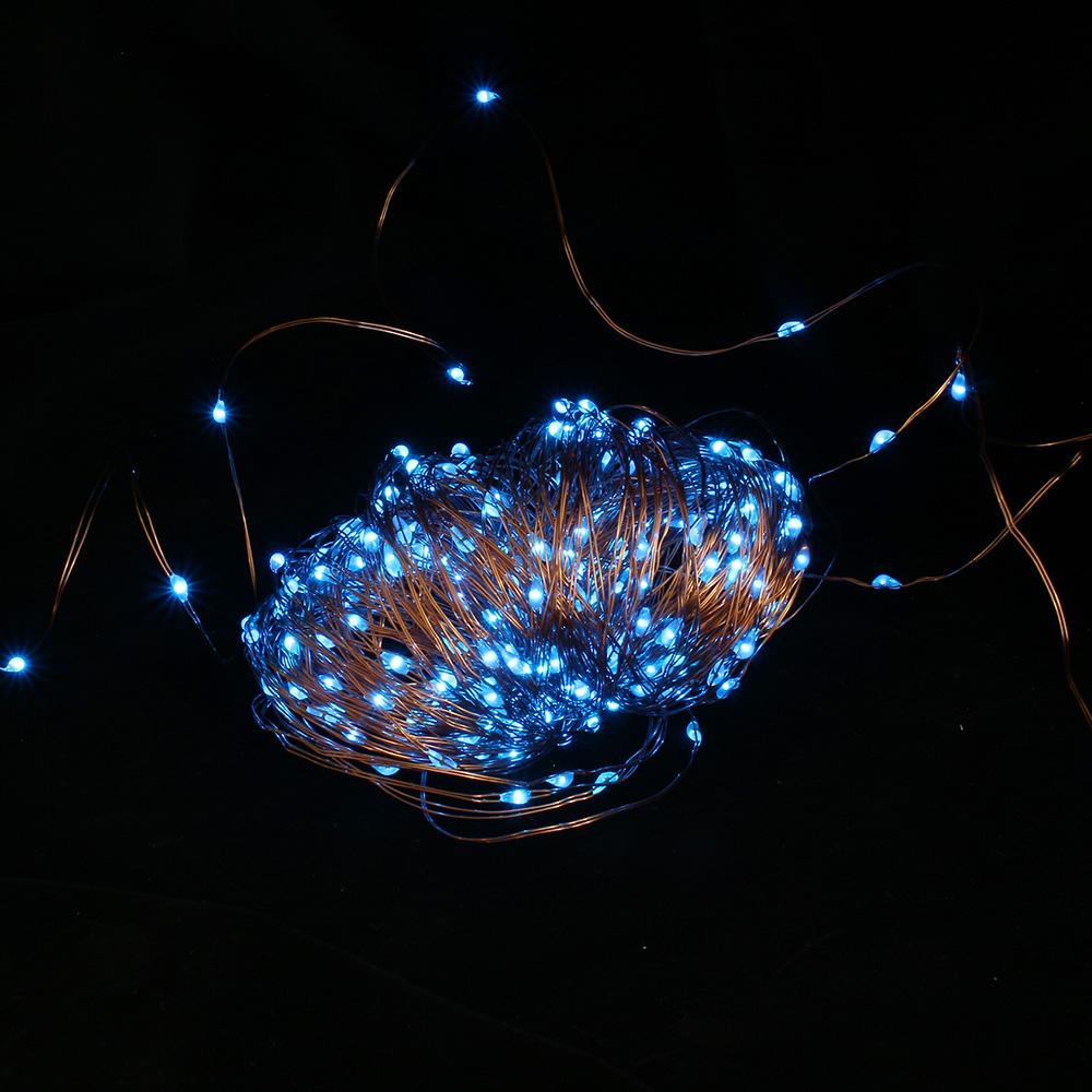 포스원 LED 300구 태양광 반딧불 전구 30m 와이어조명
