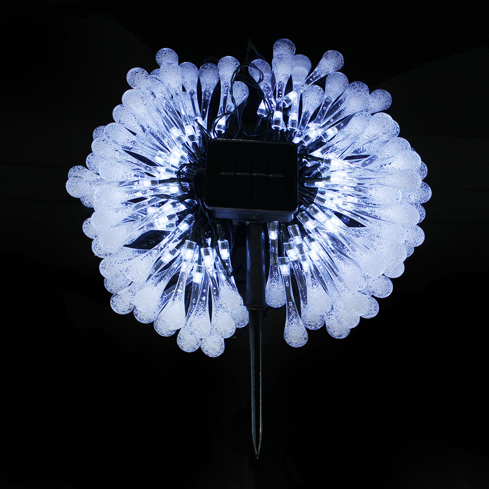 포스원 LED 100구 태양광 물방울 전구 백색 옥상조명