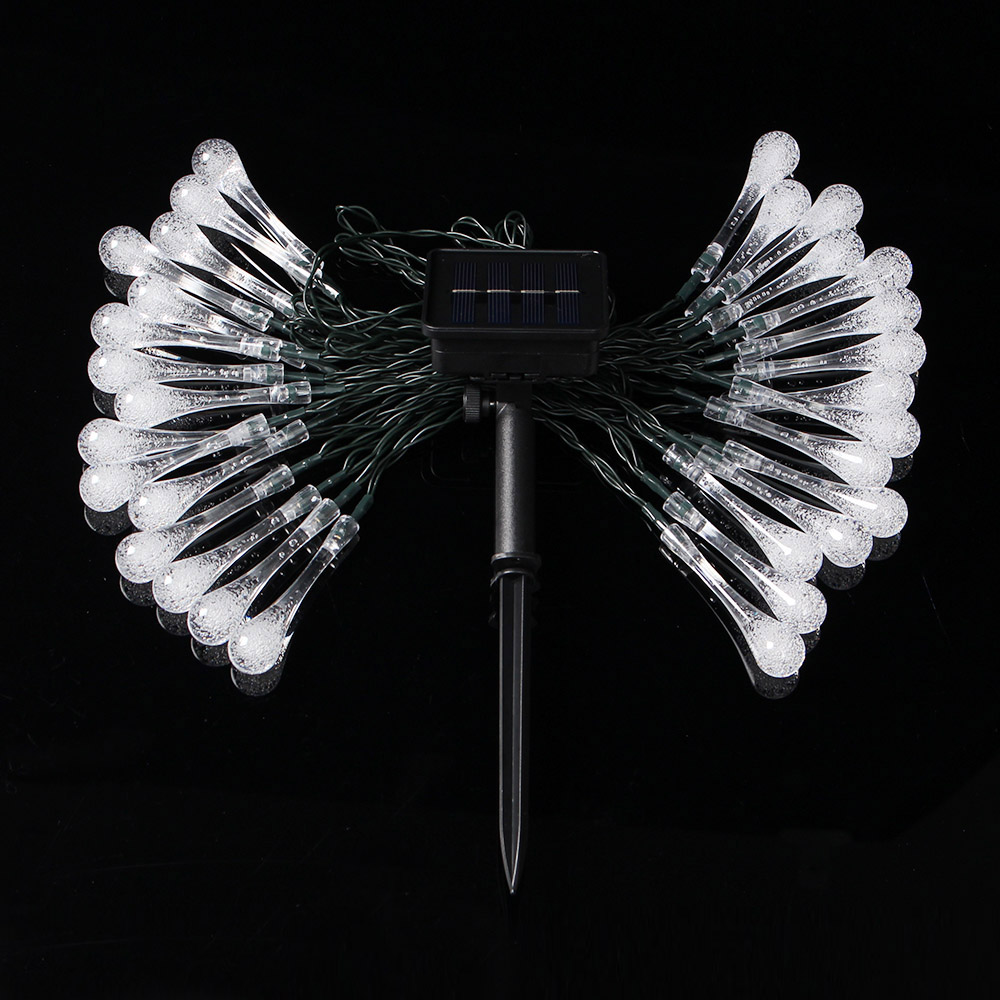 포스원 LED 30구 태양광 물방울 전구 웜색 루프탑조명