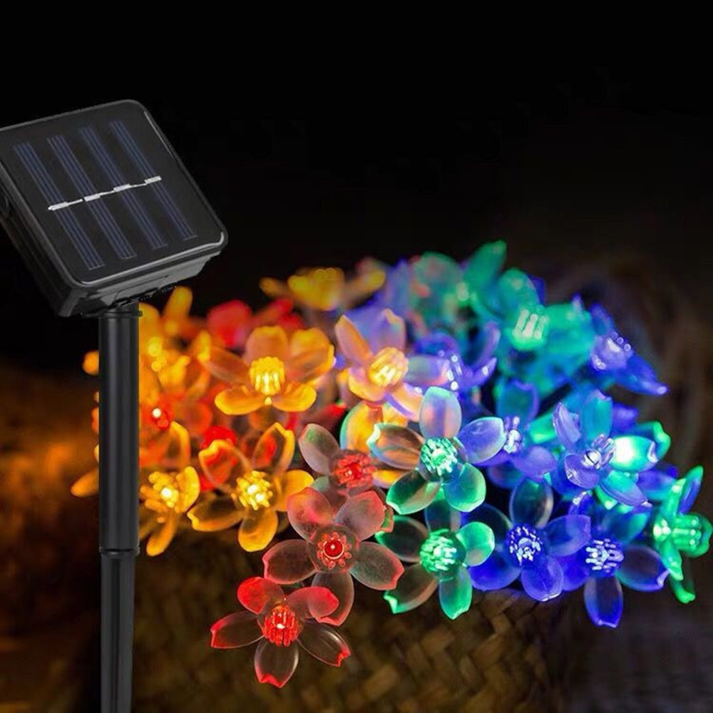 포스원 LED 100구 태양광 플라워 전구 컬러 파티 조명