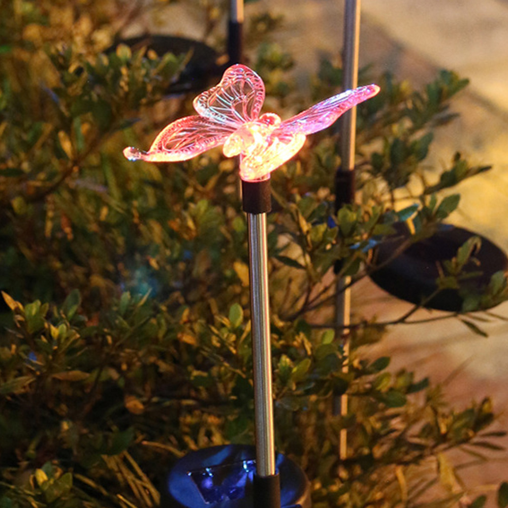 퓨어가든 LED 태양광 정원등 3p(나비) 야외조경