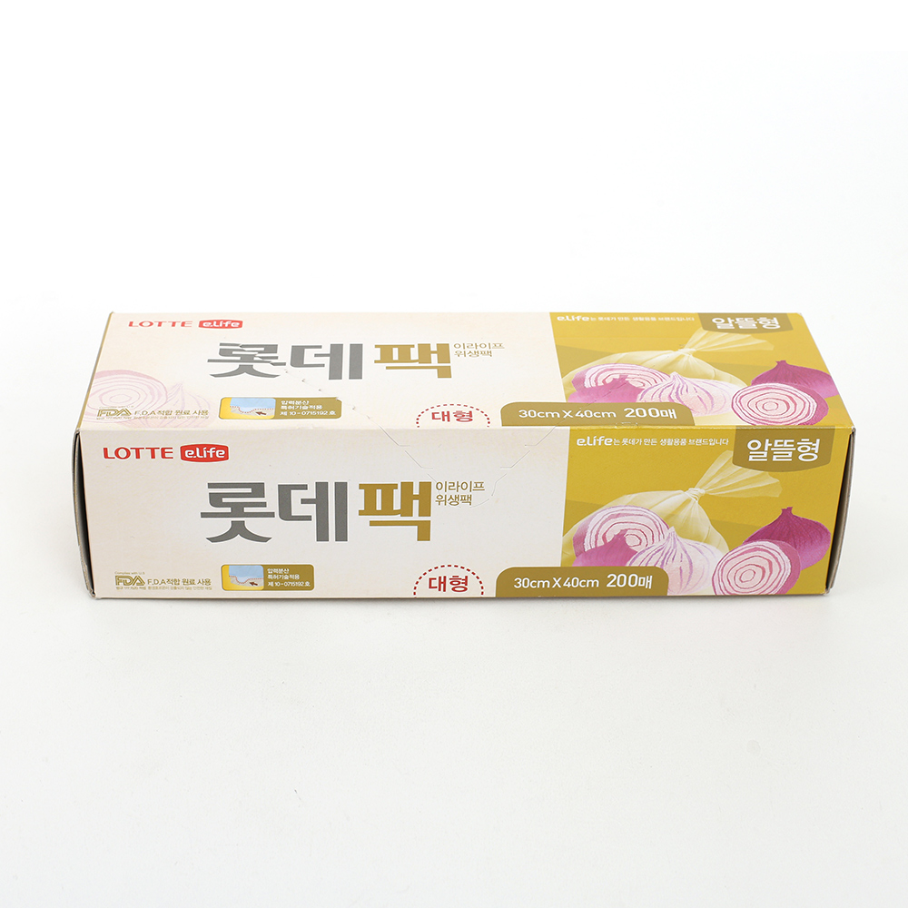 [이라이프] 알뜰형 위생백 200매입 대형 비닐팩